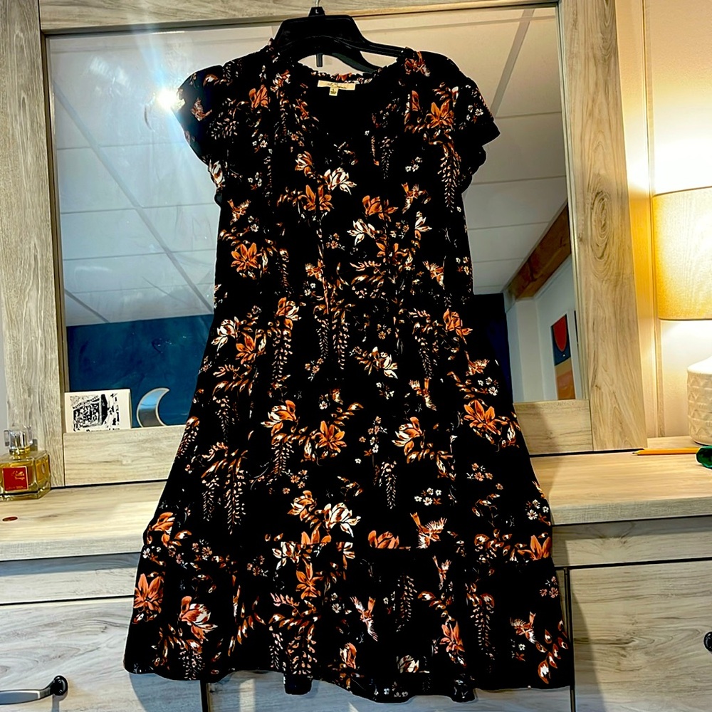 LES SEREIN
Clio Flutter Sleeve Aline Dress Navy Large Stitch Fix